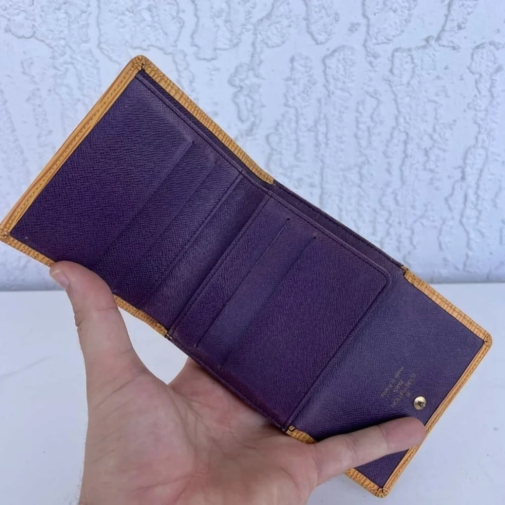 Louis Vuitton Yellow Epi hook wallet
